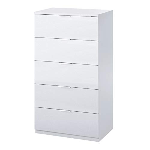 Comoda 5 Cajones, Sinfonier, Modelo Alaya, Acabado en Color Blanco Artik, 60 cm (Ancho) x 110 cm (Alto) x 40 cm (Fondo) Comoda 5 Cajones, Sinfonier, Modelo Alaya, Acabado en Color Blanco Artik, 60 cm (Ancho) x 110 cm (Alto) x 40 cm (Fondo)
