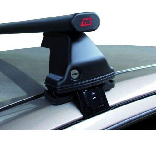 Compatible con Seat Ibiza 5p 2020 (68.108) Barras Rack DE Techo para Coche Barra DE 130CM para Coches con Accesorio Directo AL Techo SIN BARANDA Rack DE Techo Acero Negro