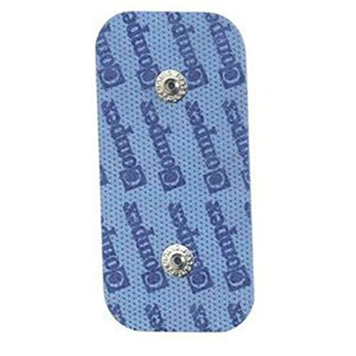 Compex Complex Dual Snap, Pack de 2 Electrodos Auto-adhesivos, 5 x 10 cm