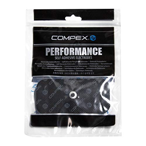 Compex Fit 1.0 Electroestimulador, Unisex, Azul + Pack de electrodos Easysnap Performance 5 x 10 cm - 2 Unidades