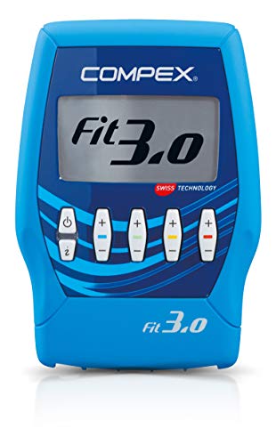 Compex Fit 3.0 Electroestimulador, Unisex, Azul + Motor Point - Lápiz de Punto Motor, Plateado, Standard