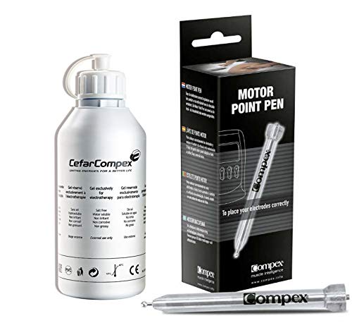 Compex SP 4.0. Electroestimulador, Unisex, Gris + Motor Point - Lápiz de Punto Motor, Plateado, Standard Compex SP 4.0. Electroestimulador, Unisex, Gris + Motor Point - Lápiz de Punto Motor, Plateado, Standard