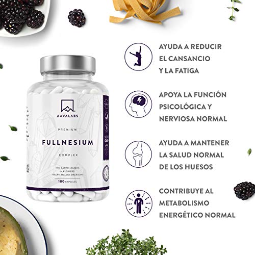 Complejo de Magnesio Premium - Citrato de Magnesio, Óxido de Magnesio, Malato de Magnesio, Taurato de Magnesio - 180 Cápsulas - 400 mg/Dosis Diaria - 100% Vegano Complejo de Magnesio Premium - Citrato de Magnesio, Óxido de Magnesio, Malato de Magnesio, Taurato de Magnesio - 180 Cápsulas - 400 mg/Dosis Diaria - 100% Vegano