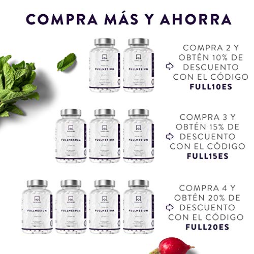 Complejo de Magnesio Premium - Citrato de Magnesio, Óxido de Magnesio, Malato de Magnesio, Taurato de Magnesio - 180 Cápsulas - 400 mg/Dosis Diaria - 100% Vegano Complejo de Magnesio Premium - Citrato de Magnesio, Óxido de Magnesio, Malato de Magnesio, Taurato de Magnesio - 180 Cápsulas - 400 mg/Dosis Diaria - 100% Vegano