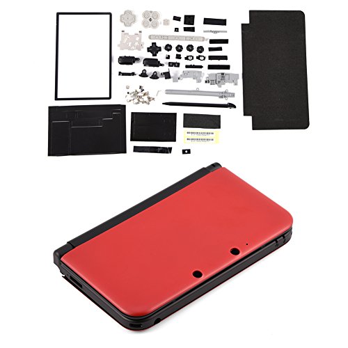 Completamente Completa Carcasa Carcasa Shell reparación Piezas Kits de Piezas para Nintendo 3DS XL(Rojo)