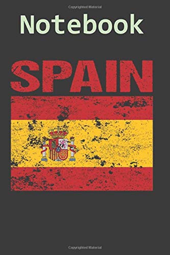 Composition Notebook: Spanish Flag of Spain Bandera de Espana Madrid Size 6'' x 9'' with 100 College Ruled Pages for Notes, To Do Lists, Doodles, Soft Cover, Matte Finish