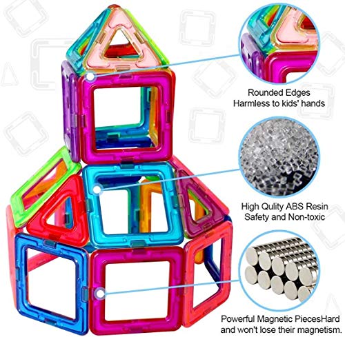 Condis 42 Piezas Bloques de Construcción Magnéticos para Niños Kit de Inicio, Juegos de Viaje Construcciones Magneticas Imanes Regalos Cumpleaños Juguetes Educativos para Niños Mayores de 3 años Condis 42 Piezas Bloques de Construcción Magnéticos para Niños Kit de Inicio, Juegos de Viaje Construcciones Magneticas Imanes Regalos Cumpleaños Juguetes Educativos para Niños Mayores de 3 años