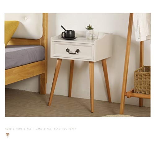 Conemmo Mesita de noche de dormitorio de madera maciza nórdica simple moderno hotel mesita de noche gabinete mini japonés pequeño apartamento casillero IKEA