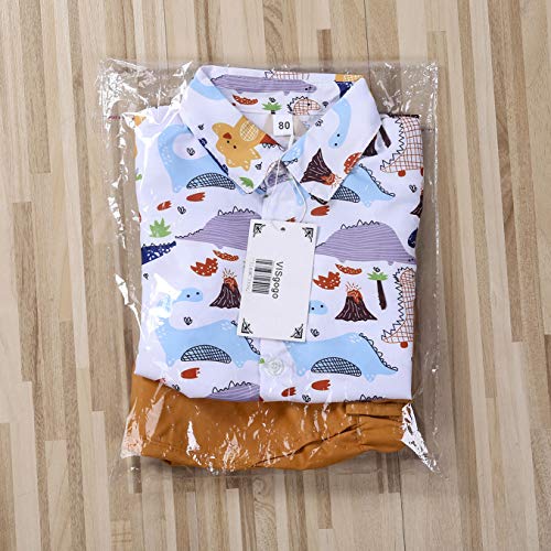 Conjunto de pantalón corto para bebé, verano, estampado Gentleman, manga corta, camiseta + pantalones cortos, juego de 2 piezas Camiseta de dinosaurio. 1-2 Años Conjunto de pantalón corto para bebé, verano, estampado Gentleman, manga corta, camiseta + pantalones cortos, juego de 2 piezas Camiseta de dinosaurio. 1-2 Años