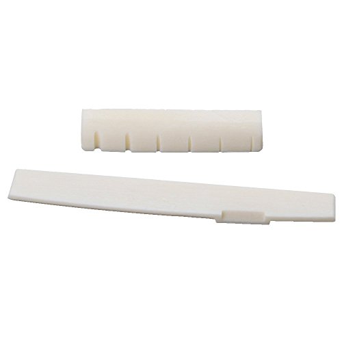 Conjunto de puente y cejuela de HUESO NATURAL para guitarra acústica. No es ABS, resinas o plástico. Conjunto de puente y cejuela de HUESO NATURAL para guitarra acústica. No es ABS, resinas o plástico.