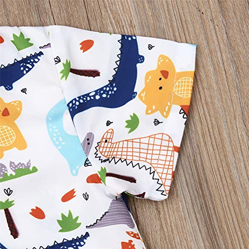 Conjunto de ropa para bebé de manga corta + pantalones cortos de gentleman suit trajes cortos bautizo fiesta bodas traje 1 – 6 años niños verano ropa Set Dinosaurio y jengibre. 5-6 Años Conjunto de ropa para bebé de manga corta + pantalones cortos de gentleman suit trajes cortos bautizo fiesta bodas traje 1 – 6 años niños verano ropa Set Dinosaurio y jengibre. 5-6 Años