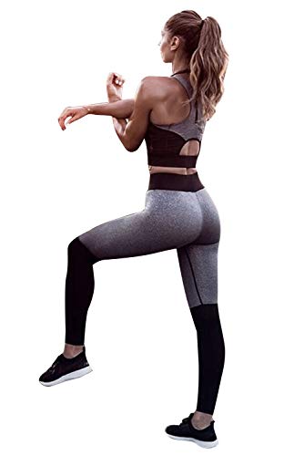 Conjunto Deportivo Mujer Fitness Verano Chandal 2 Piezas Crop Top y Pantalon Push Up Traje de Gimnasia Ropa Malla para Running Yoga Pilates Danza Sportwear Activewear Training Wear Tracksuit Sweatsuit Conjunto Deportivo Mujer Fitness Verano Chandal 2 Piezas Crop Top y Pantalon Push Up Traje de Gimnasia Ropa Malla para Running Yoga Pilates Danza Sportwear Activewear Training Wear Tracksuit Sweatsuit