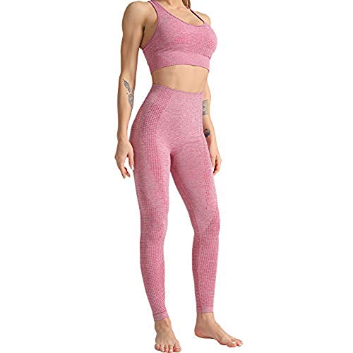 Conjunto Yoga 3 Piezas Ropa Fitness , Pantalones De Yoga Súper Elásticos Sin Costuras+Bralette Para Mujer+Camiseta Deportiva De Manga Larga Sin Costuras Mujer Rosa Rosa S Conjunto Yoga 3 Piezas Ropa Fitness , Pantalones De Yoga Súper Elásticos Sin Costuras+Bralette Para Mujer+Camiseta Deportiva De Manga Larga Sin Costuras Mujer Rosa Rosa S