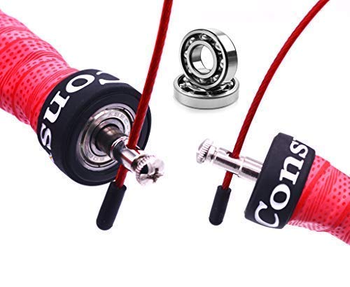 CONSUL Cuerda para saltar de alta velocidad,Comba de CrossFit,Speed rope crossfit,Incluye 2 comba de saltar ,Rodamiento rápido.Comba de Boxeo,También es adecuado para las mujeres! CONSUL Cuerda para saltar de alta velocidad,Comba de CrossFit,Speed rope crossfit,Incluye 2 comba de saltar ,Rodamiento rápido.Comba de Boxeo,También es adecuado para las mujeres!