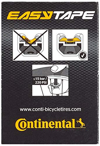 Continental Felgenband Easy Tape Hockdruck-Felgenband 15 Bar - Cinta Cubre-llanta para Bicicletas (Bicicleta de Carreras), Color Negro, Talla 16-622