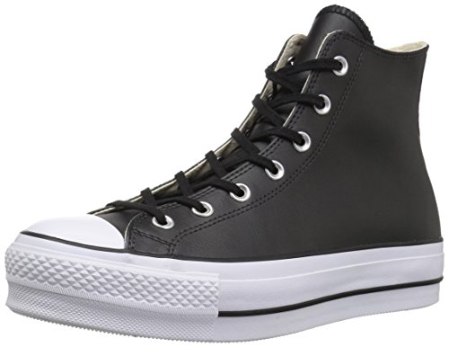 Converse Chuck Taylor CTAS Lift Clean Hi, Zapatillas Altas Mujer, Negro (Black/Black/White 001), 40 EU