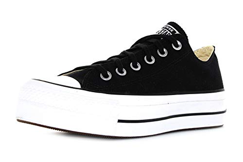 Converse Chuck Taylor CTAS Lift Ox Canvas, Zapatillas para Mujer, Negro (Black/White/White 001), 36 EU