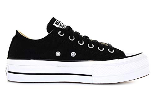 Converse Chuck Taylor CTAS Lift Ox Canvas, Zapatillas para Mujer, Negro (Black/White/White 001), 36.5 EU Converse Chuck Taylor CTAS Lift Ox Canvas, Zapatillas para Mujer, Negro (Black/White/White 001), 36.5 EU