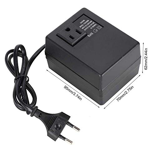 Convertidores de Potencia Para Convertidor de Voltaje de Viaje Internacional Transformador Reductor 300W 220V a 110V Adaptador de Enchufe UE(EU Plug)