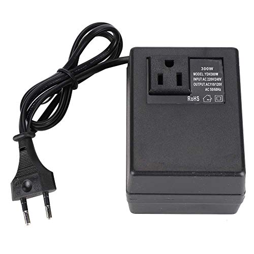 Convertidores de Potencia Para Convertidor de Voltaje de Viaje Internacional Transformador Reductor 300W 220V a 110V Adaptador de Enchufe UE(EU Plug)