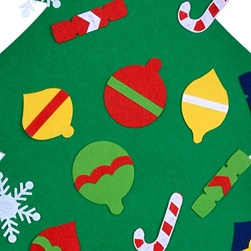 COOFIT Fieltro árbol de Navidad,28pcs DIY Árbol de Navidad Árbol de Navidad para niños Juguetes educativos Decoración de Pared con Cuerda Colgante COOFIT Fieltro árbol de Navidad,28pcs DIY Árbol de Navidad Árbol de Navidad para niños Juguetes educativos Decoración de Pared con Cuerda Colgante