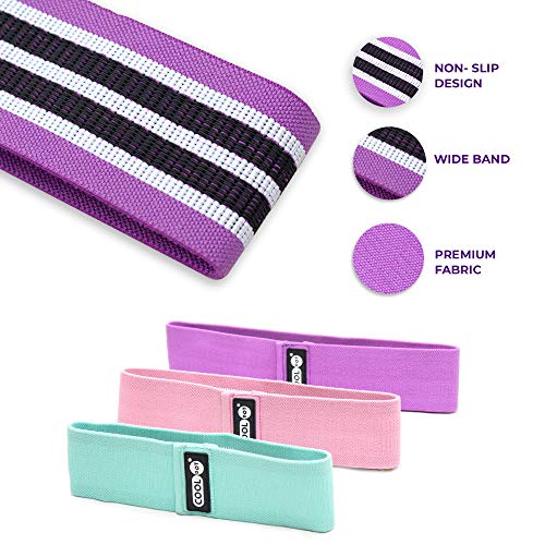 COOLDOT Bandas Elásticas Fitness Musculación Cintas Resistencia Ejercicio Set 3 uds Antideslizante Yoga Pilates Crossfit Estiramientos Fuerza Fisioterapia Mini Equipo Entrenamiento Bolsa Transporte