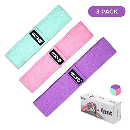 COOLDOT Bandas Elásticas Fitness Musculación Cintas Resistencia Ejercicio Set 3 uds Antideslizante Yoga Pilates Crossfit Estiramientos Fuerza Fisioterapia Mini Equipo Entrenamiento Bolsa Transporte