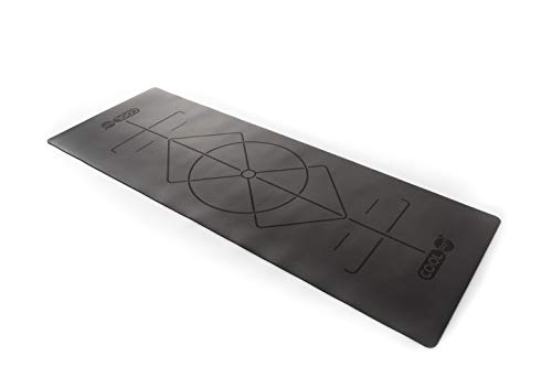 COOLDOT Esterilla Yoga Antideslizante Primera Calidad – Alfombrilla Yoga Sistema Alineamiento Goma Natural Ecológica Bolsa Transporte Sistema Marcador Alineación Grabado Láser | Negro COOLDOT Esterilla Yoga Antideslizante Primera Calidad – Alfombrilla Yoga Sistema Alineamiento Goma Natural Ecológica Bolsa Transporte Sistema Marcador Alineación Grabado Láser | Negro