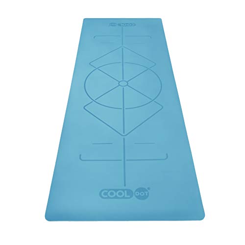 COOLDOT Esterilla Yoga Antideslizante Primera Calidad – Alfombrilla Yoga Sistema Alineamiento Goma Natural Ecológica Bolsa Transporte Sistema Marcador Alineación Grabado Láser | Azul COOLDOT Esterilla Yoga Antideslizante Primera Calidad – Alfombrilla Yoga Sistema Alineamiento Goma Natural Ecológica Bolsa Transporte Sistema Marcador Alineación Grabado Láser | Azul