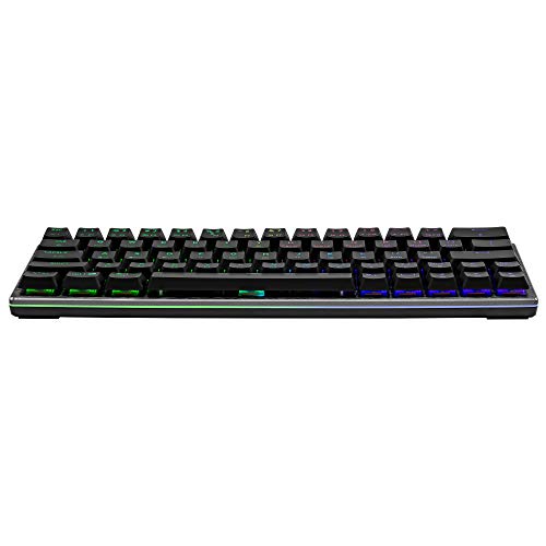 Cooler Master SK622 Teclado mecánico inalámbrico al 60% con interruptores de Perfil bajo, Teclas Nuevas y mejoradas y diseño de Aluminio Cepillado