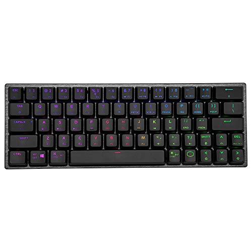 Cooler Master SK622 Teclado mecánico inalámbrico al 60% con interruptores de Perfil bajo, Teclas Nuevas y mejoradas y diseño de Aluminio Cepillado