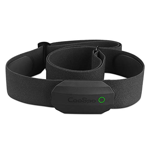 CooSpo Frecuencia Cardíaca Bluetooth Banda Monitor Sensor de Frecuencia Cardíaca Deportivo Ant+ para Garmin Wahoo Suunto Polar UA Run…