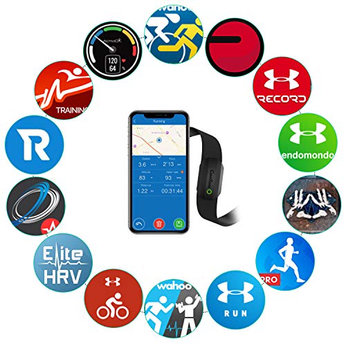 CooSpo Frecuencia Cardíaca Bluetooth Banda Monitor Sensor de Frecuencia Cardíaca Deportivo Ant+ para Garmin Wahoo Suunto Polar UA Run…