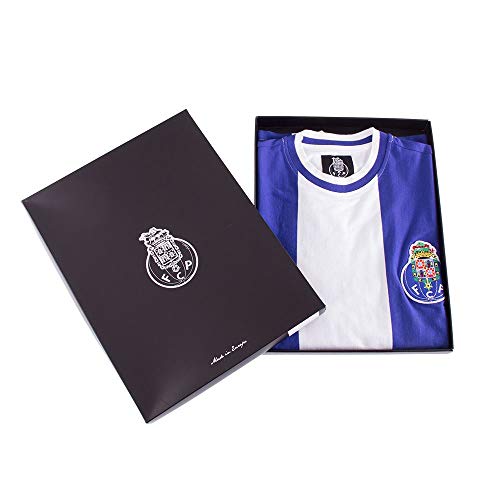 copa FC Porto 1971-72 Football Shirt Camiseta de Cuello Redondo Retro de fútbol, Hombre, Blanc y Azul, XXL