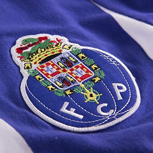 copa FC Porto 1971-72 Football Shirt Camiseta de Cuello Redondo Retro de fútbol, Hombre, Blanc y Azul, XXL