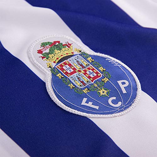 Copa FC Porto 2002 - Camiseta de fútbol Retro para Hombre, Hombre, Camiseta Retro con Cuello de fútbol, 128, Blanc y Azul, XL
