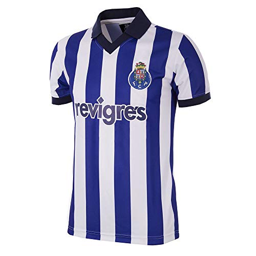 Copa FC Porto 2002 - Camiseta de fútbol Retro para Hombre, Hombre, Camiseta Retro con Cuello de fútbol, 128, Blanc y Azul, XL