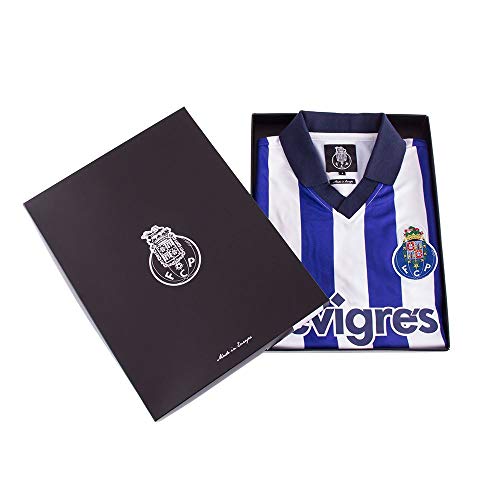 Copa FC Porto 2002 - Camiseta de fútbol Retro para Hombre, Hombre, Camiseta Retro con Cuello de fútbol, 128, Blanc y Azul, XL