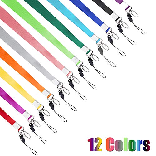 Cordon Correa de Cuello Oficina Nylon con Cierre Ovalado Hebilla Desmontable para Los Teléfonos Celulares, IPod, Llaves, Tarjeta de Identificación para Exposición, Negocio, Estudiente(12pcs,47cm) Cordon Correa de Cuello Oficina Nylon con Cierre Ovalado Hebilla Desmontable para Los Teléfonos Celulares, IPod, Llaves, Tarjeta de Identificación para Exposición, Negocio, Estudiente(12pcs,47cm)