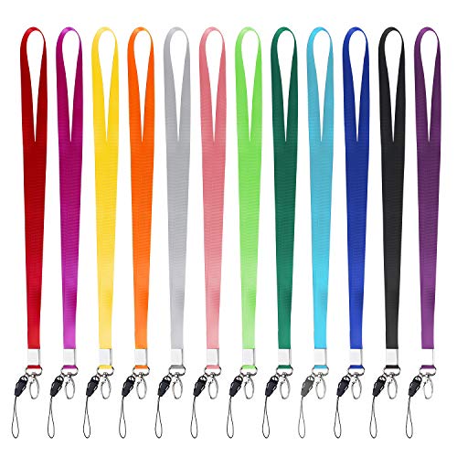 Cordon Correa de Cuello Oficina Nylon con Cierre Ovalado Hebilla Desmontable para Los Teléfonos Celulares, IPod, Llaves, Tarjeta de Identificación para Exposición, Negocio, Estudiente(12pcs,47cm) Cordon Correa de Cuello Oficina Nylon con Cierre Ovalado Hebilla Desmontable para Los Teléfonos Celulares, IPod, Llaves, Tarjeta de Identificación para Exposición, Negocio, Estudiente(12pcs,47cm)