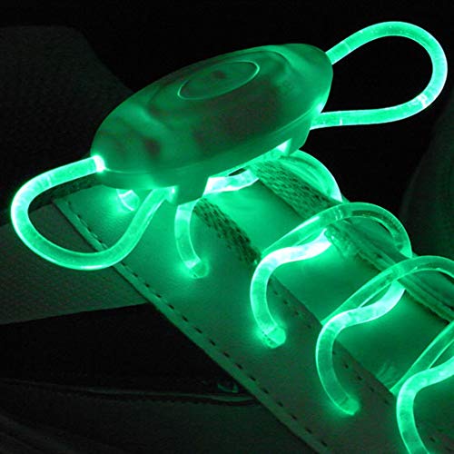 Cordones luminosos LED Flash Light Up luminosos para fiestas, discotecas, decoración, atléticos, deportivos, planos (rosa)