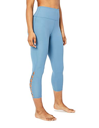 Core 10 – Mallas 7/8 para mujer (XS–3X) de cintura alta, para practicar yoga - 61 cm, Azul (denim), US L (EU L - XL)