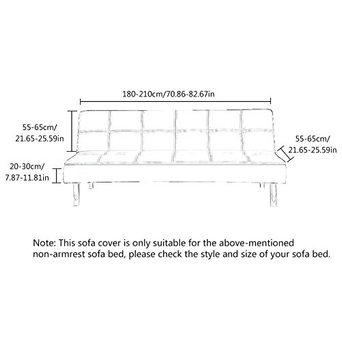 Cornasee Funda de Clic-clac elástica, Cubre/Protector sofá de 3 plazas,Color sólido,Negro