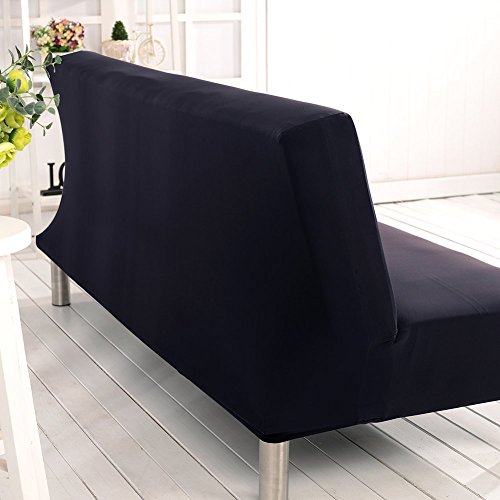 Cornasee Funda de Clic-clac elástica, Cubre/Protector sofá de 3 plazas,Color sólido,Negro Cornasee Funda de Clic-clac elástica, Cubre/Protector sofá de 3 plazas,Color sólido,Negro