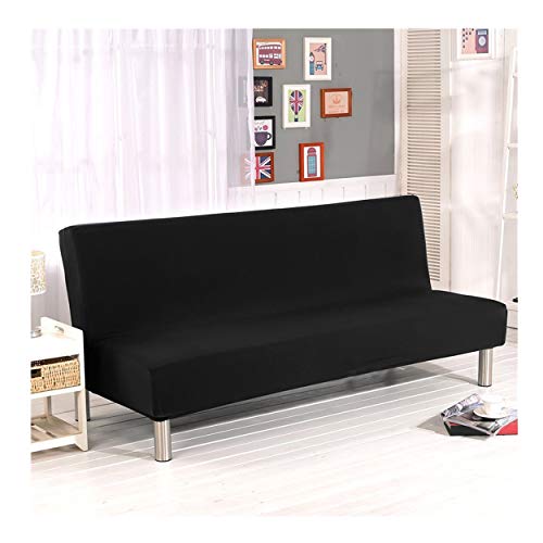 Cornasee Funda de Clic-clac elástica, Cubre/Protector sofá de 3 plazas,Color sólido,Negro Cornasee Funda de Clic-clac elástica, Cubre/Protector sofá de 3 plazas,Color sólido,Negro