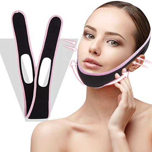 Correa Adelgazante Facial, Cinturón De Estiramiento Facial, Correa De Barbilla De Elevación V Line Cinturón Antiarrugas Para Mujeres Elimina La Flacidez Lifting De La Piel Reafirmante