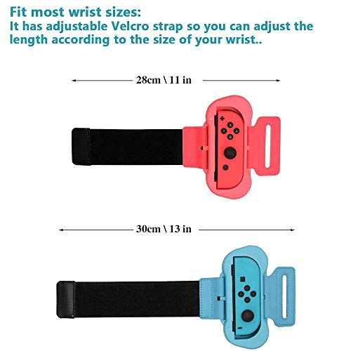 Correa de Muñeca Compatible con Joy-con Nintendo Switch Just Dance 2021 2020 2019 2018, Banda de Muñeca Elástica Cómoda de 2 Tamaños Diferentes Ajustable para Adultos y Niños - Kit de 2pzs Correa de Muñeca Compatible con Joy-con Nintendo Switch Just Dance 2021 2020 2019 2018, Banda de Muñeca Elástica Cómoda de 2 Tamaños Diferentes Ajustable para Adultos y Niños - Kit de 2pzs