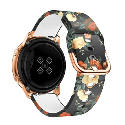 Correas para Relojes, Hanyixue Compatible con Samsung Galaxy Watch 42mm/Active 40mm, Pulsera de Repuesto Correa de Silicona para Hombres, Mujeres (D)