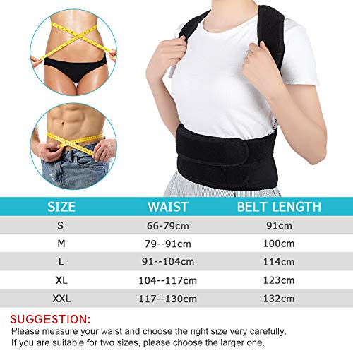 Corrector de Postura Espalda, Ajustables Apoyo de Espalda, Enderezador de Espalda, Cinturón Corrección de Postura para Hombres y Mujeres, Aliviar el dolor de Espalda y Hombro (L(91-104cm)) Corrector de Postura Espalda, Ajustables Apoyo de Espalda, Enderezador de Espalda, Cinturón Corrección de Postura para Hombres y Mujeres, Aliviar el dolor de Espalda y Hombro (L(91-104cm))