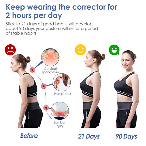 Corrector de Postura Espalda Inteligente con Vibración, konjac Corrector Postural Inteligente para Hombre y Mujer Corrector de Postura Espalda Inteligente con Vibración, konjac Corrector Postural Inteligente para Hombre y Mujer